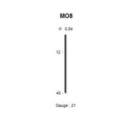 Pointes sans tête type MO8 (0,8 mm) 