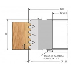 Porte-outils empilable pour joints collés à fond plat à plaquettes