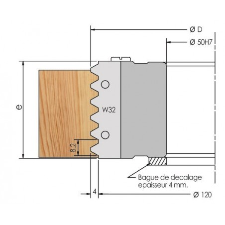 Porte-outils empilable pour joints collés à fond plat à plaquettes