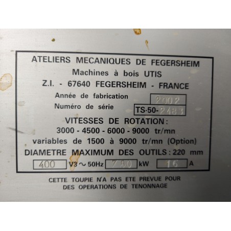 Toupie TS50 Utis année 2002...